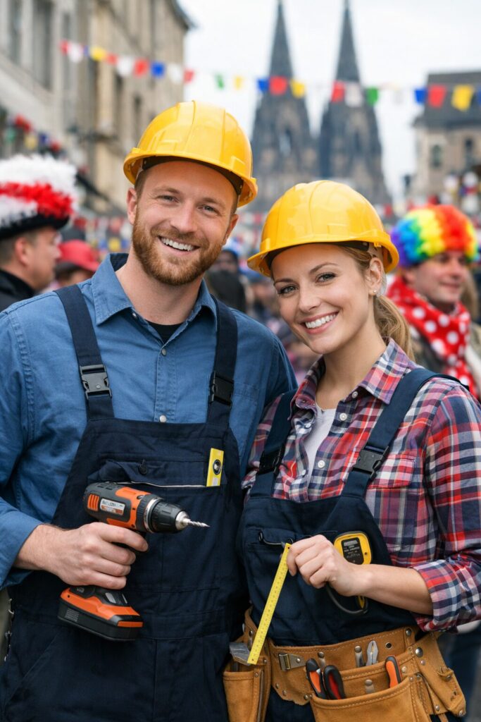 Bauarbeiter und Handwerker Kostüm