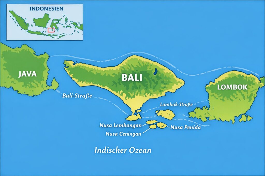 Karte von Bali